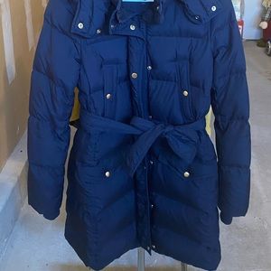 Navy blue J.Crew Puffer Coat